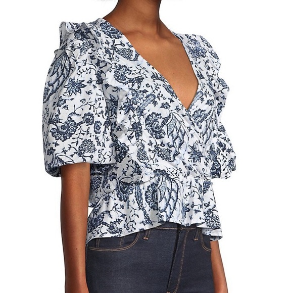 Printed ruffle top size xsmall - Picture 3 of 9